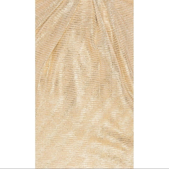 NWT Endless Rose x Revolve Gold Surplice Dress - Picture 4 of 9